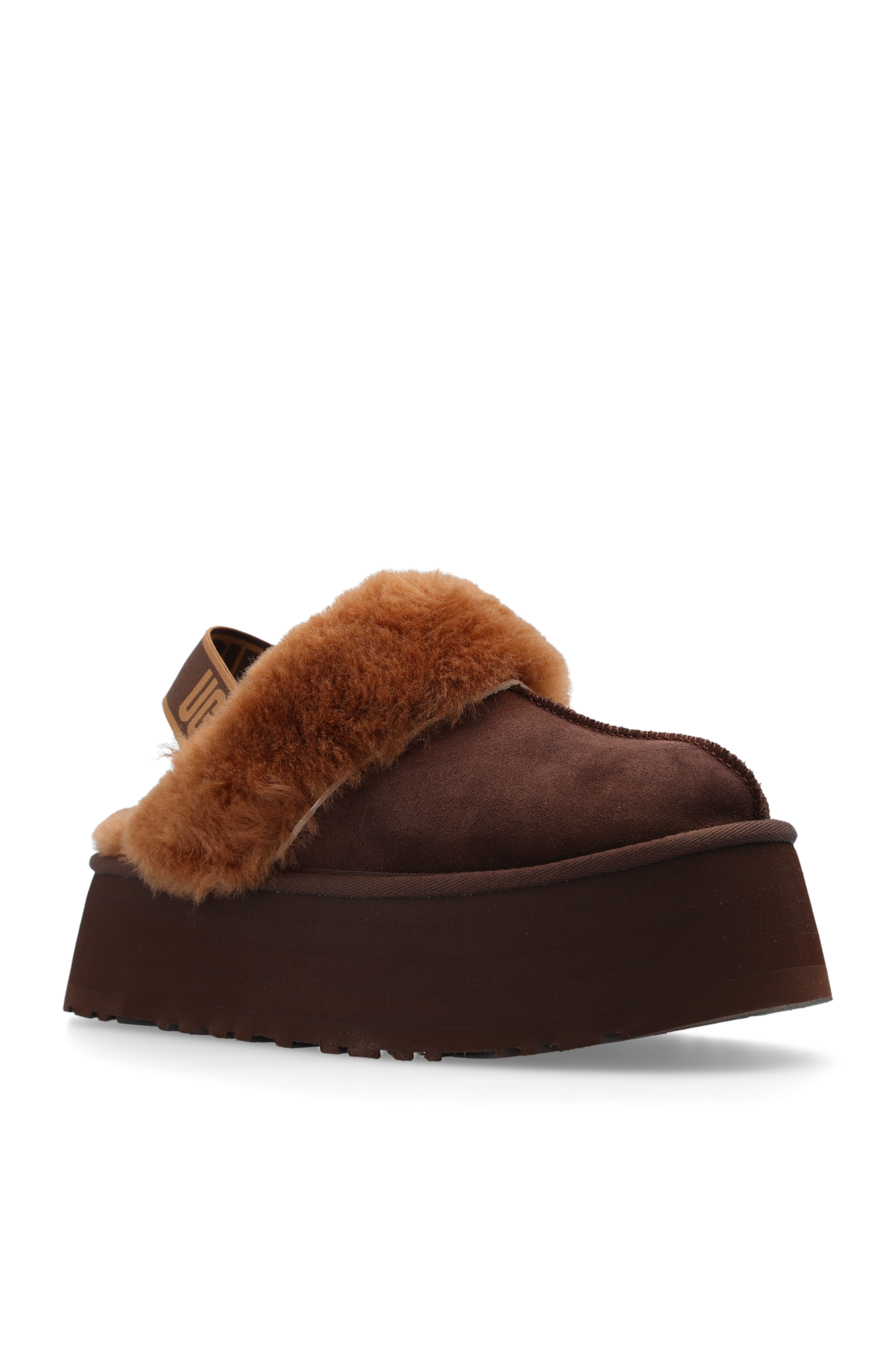 Brown 'Funkette' suede platform slippers UGG - Vitkac Canada